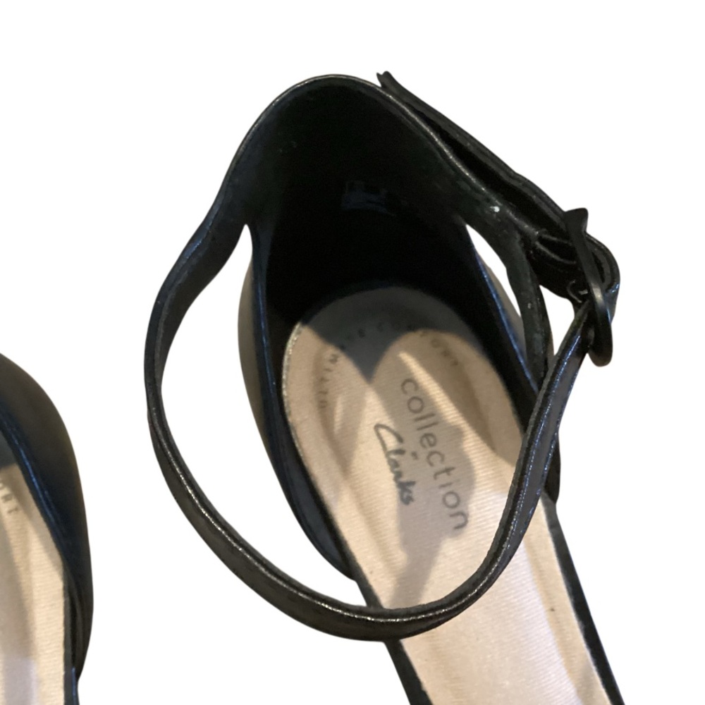 Clarks Linvale Edyth Leather Strappy Kitten Heels 9 - Picture 6 of 13